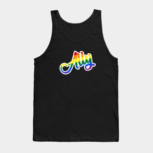 Cute Ally Rainbow Pride Flag Tank Top